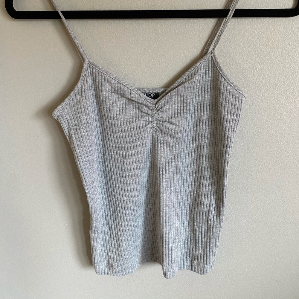 Light grey top shop crop top.